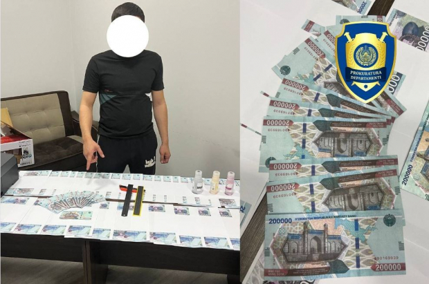 В Ташкенте задержали мужчину, который пытался продать фальшивые купюры, номиналом 200 тысяч сум