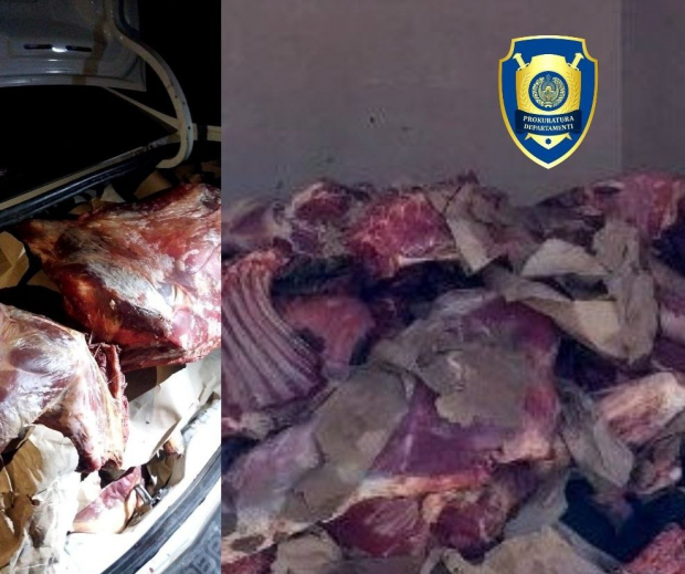 Из Кашкадарьинской области в Самарканд перевозили почти тонну мяса неизвестного происхождения