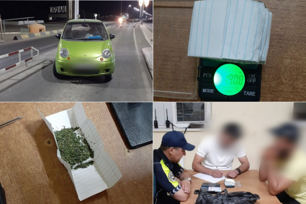 В Навои сотрудники ДПС выявили в автомобиле «Matiz» наркотическое вещество
