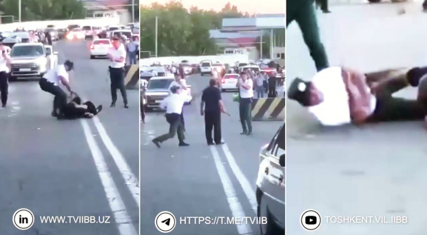 Появились подробности инцидента в Ташкентской области, где мужчина оказал активное сопротивление сотрудникам ОВД