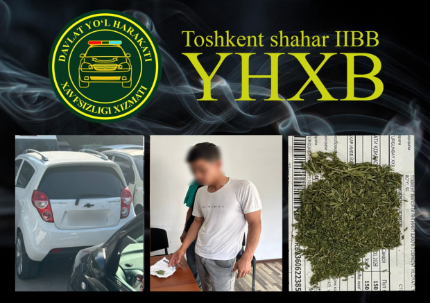 В Ташкенте у водителя автомобиля «Spark» найдены наркотические вещества