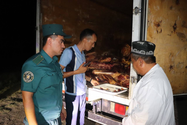 Из Самарканда в Ташкент пытались провезти тонну испорченного мяса — видео