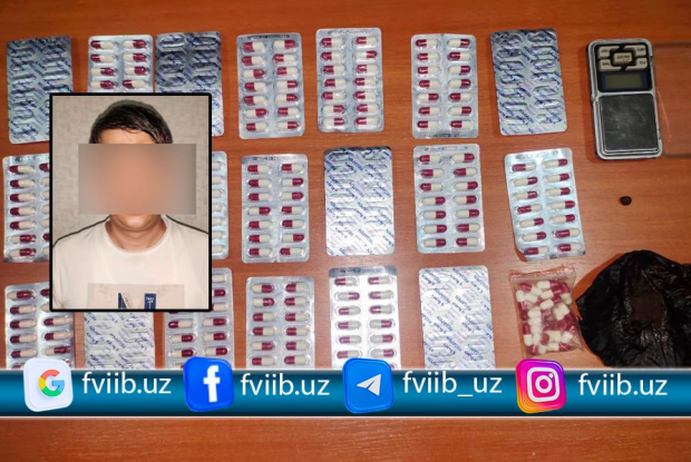 В Коканде нашли наркотические и психотропные вещества, спрятанные в автомобиле мужчины