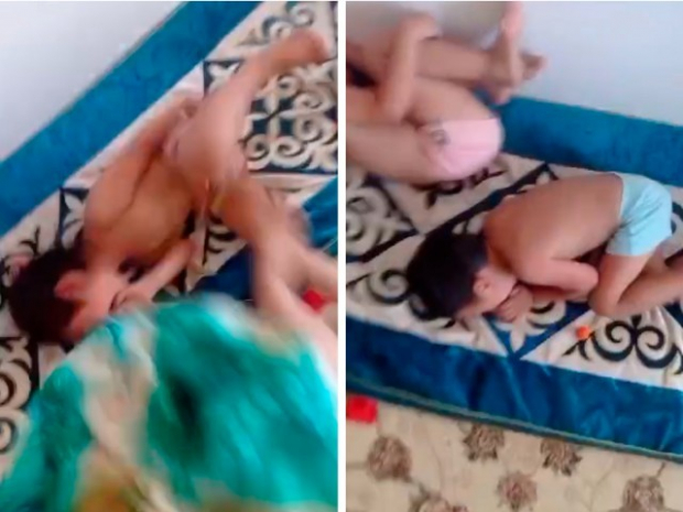В Хорезме женщина жестоко избила детей из мести мужу — видео