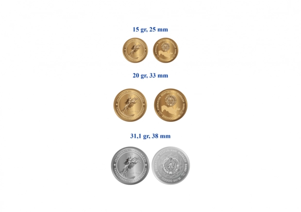 ЦБ выпустил памятные монеты в честь 825-летия со дня рождения Джалалиддина Мангуберды