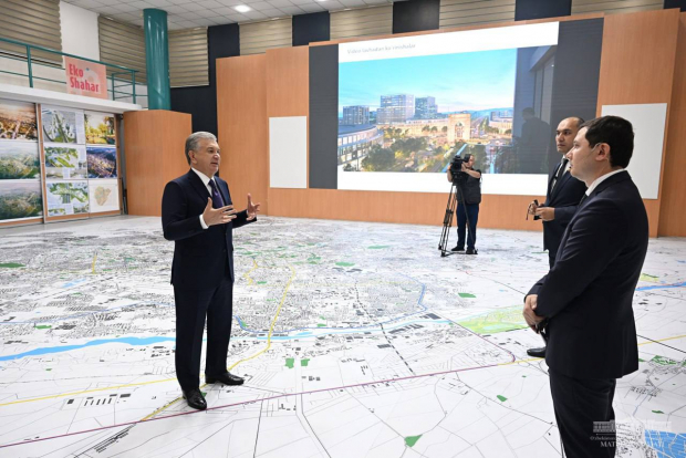 Шавкат Мирзиёев ознакомился с проектом генерального плана города Новый Ташкент