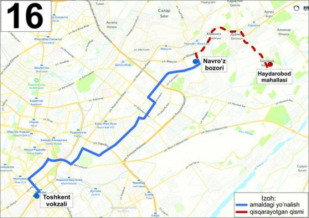 В Ташкенте сократят ещё четыре автобусных маршрута