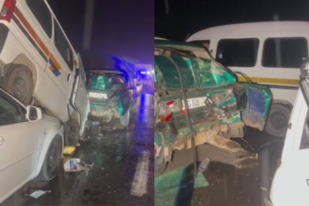 В Ташобласти произошло массовое ДТП с участием шести машин — видео