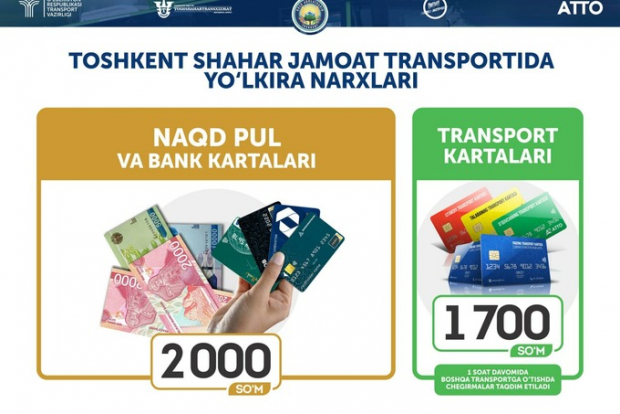 С 1 ноября повышается тариф на оплату за проезд в общественном транспорте Ташкента