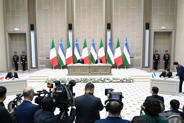 По итогам переговоров Президентов Узбекистана и Италии были подписаны различные соглашения