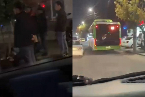 В Ташкенте водитель автобуса сбил пьяного пешехода — видео