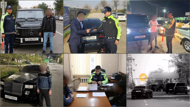 В Узбекистане оштрафовали водителей, которые ездили «змейкой» — видео