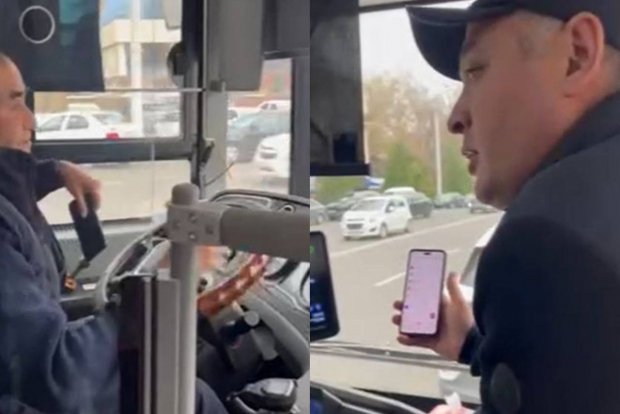 В Ташкенте уволили семь водителей автобусов за использование телефона во время вождения — видео