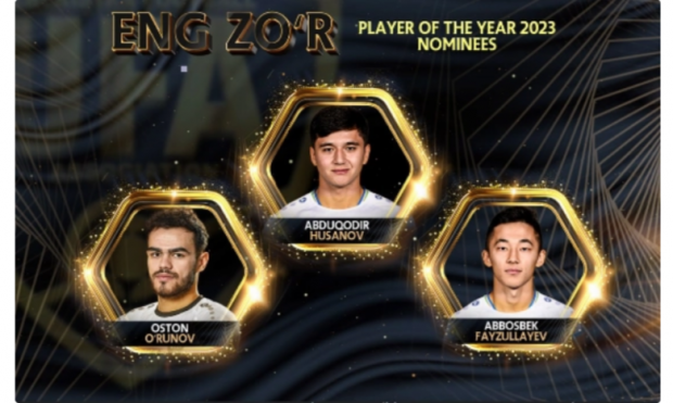 Назван лучший футболист Узбекистана в 2023 году