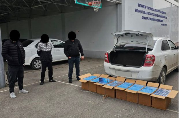 В Ферганской области пресекли перевозку контрабандных сигарет