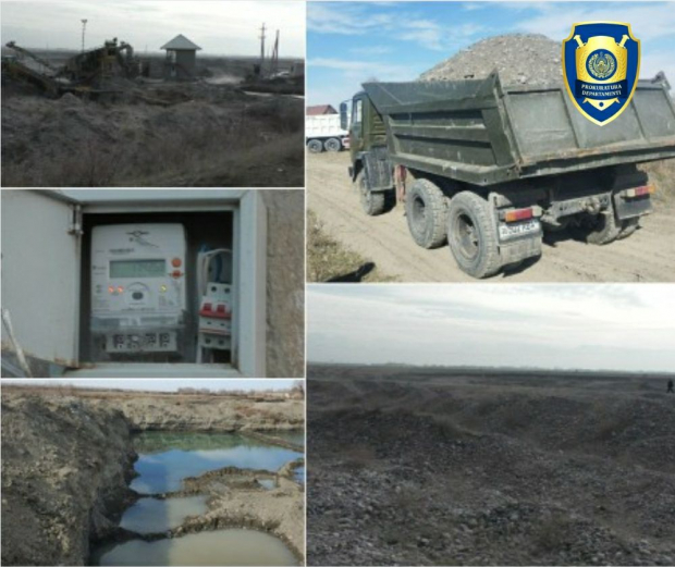 В Самаркандской области предприниматели незаконно добыли песчано-гравийную смесь на 6 млрд сумов