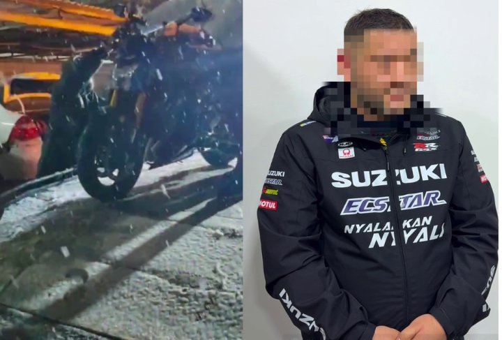 В Ташкенте установили личность водителя мотоцикла, который врезался в жезл сотрудника ДПС